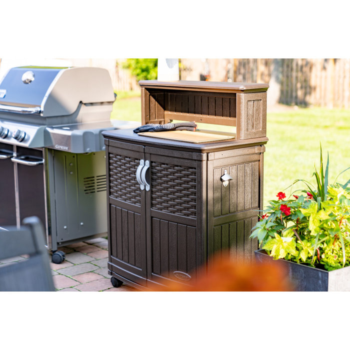 Suncast Patio Storage and Prep Station & Reviews Wayfair